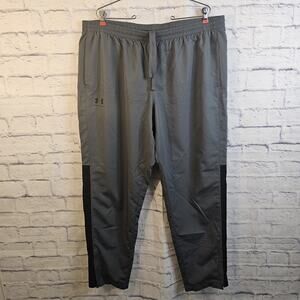Under Armour Mens Gray Mesh Lined Drawstring Athletic Pants Size XXL Polyester